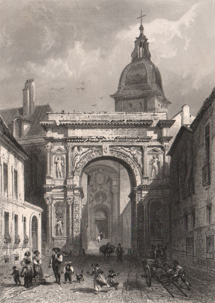 BESANÇON. Arc de Triomphe Romain. Doubs 1844 old antique vintage print picture